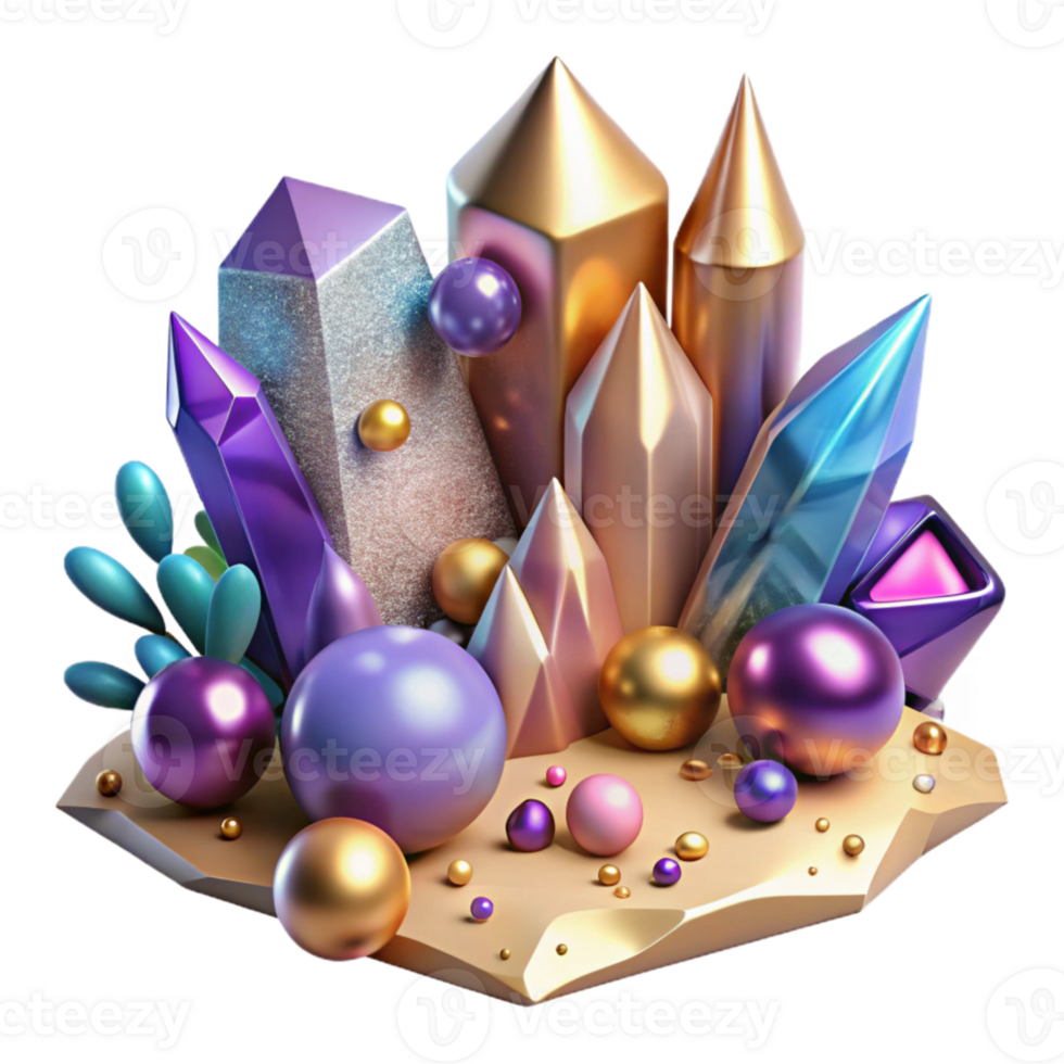 wonderful rustic Mystical Crystals Gemstones Transparent for Esoteric Designs exclusive png