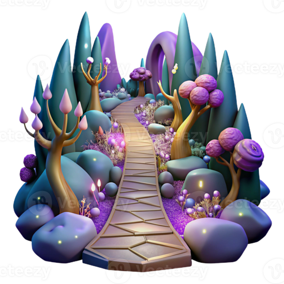 elegant modern Mystical Forest Pathway Cutout for Fantasy Adventures genuine png