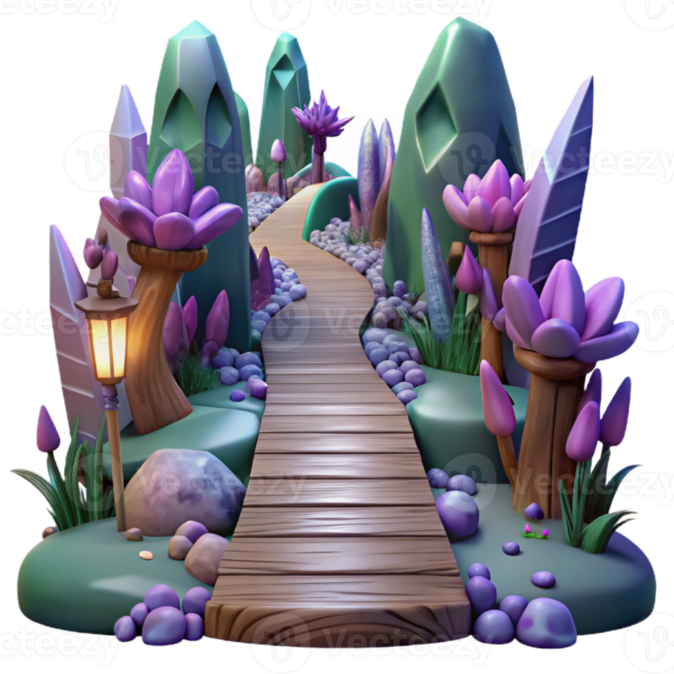 beautiful classic Mystical Forest Pathway Cutout for Fantasy Adventures original png