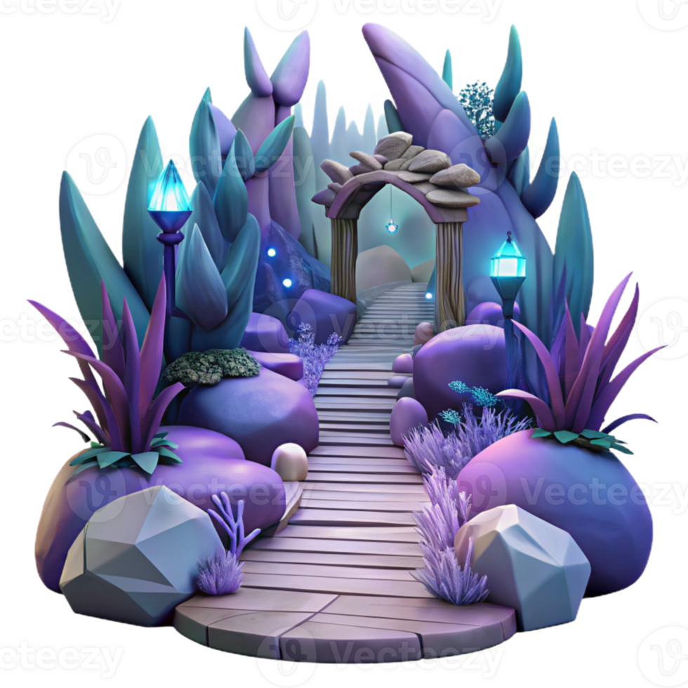 impressive contemporary Mystical Forest Pathway Cutout for Fantasy Adventures high quality png