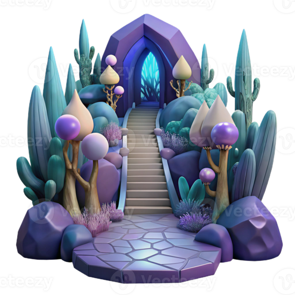 impressive creative Mystical Forest Pathway Cutout for Fantasy Adventures high resolution png