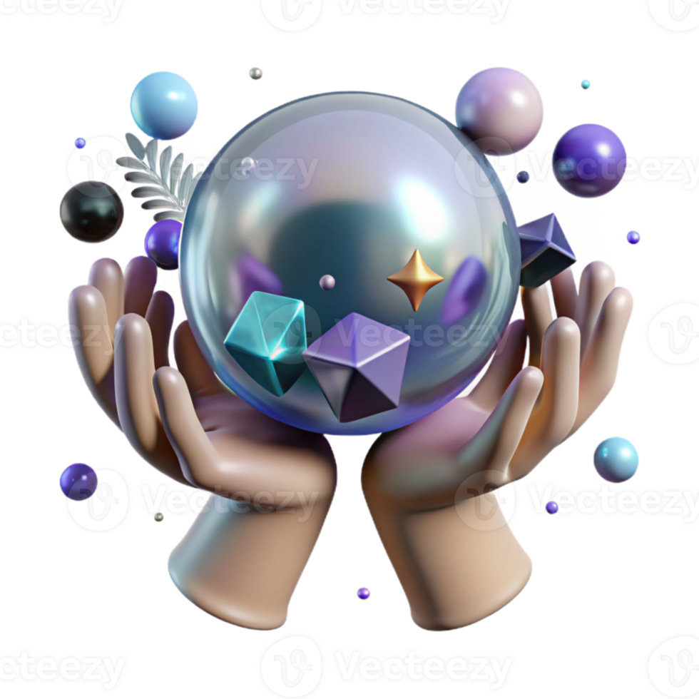 extraordinary vintage Mystical Hands Holding Orb Transparent for Magical Designs png