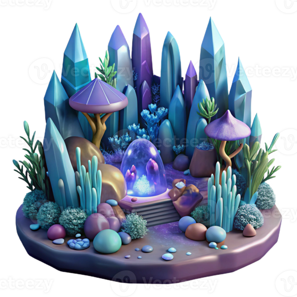 wonderful artistic Mystical Forest Scene Isolated for Fantasy Art genuine png