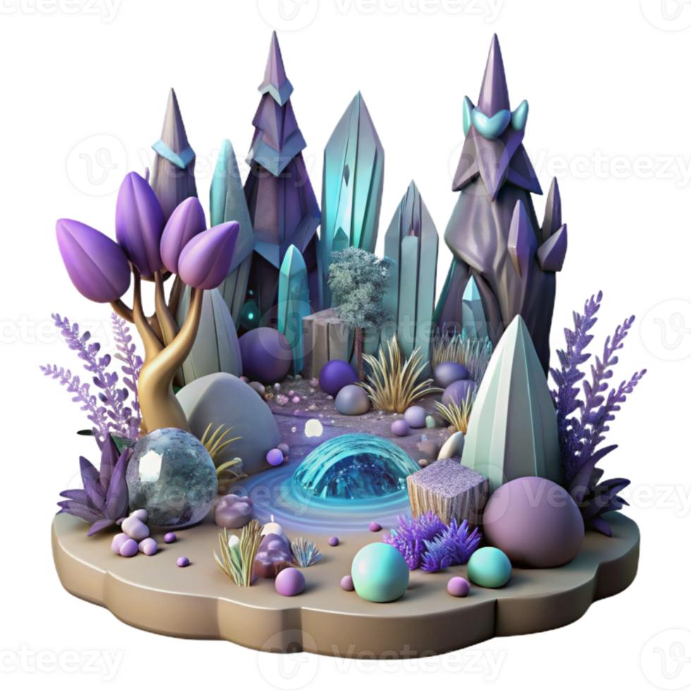 dramatic artistic Mystical Forest Scene Isolated for Fantasy Art high resolution png
