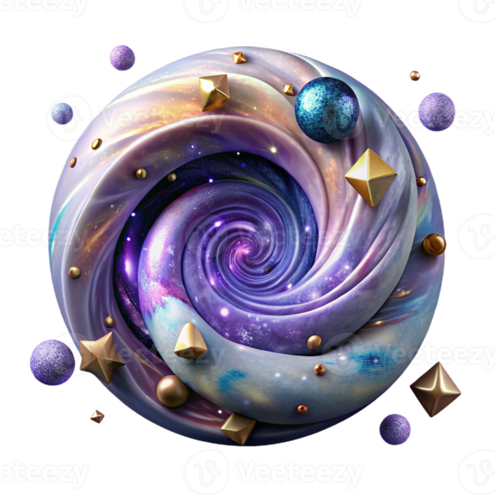 serene rustic Mystical Galaxy Nebula Swirl Transparent for Space Art detailed png