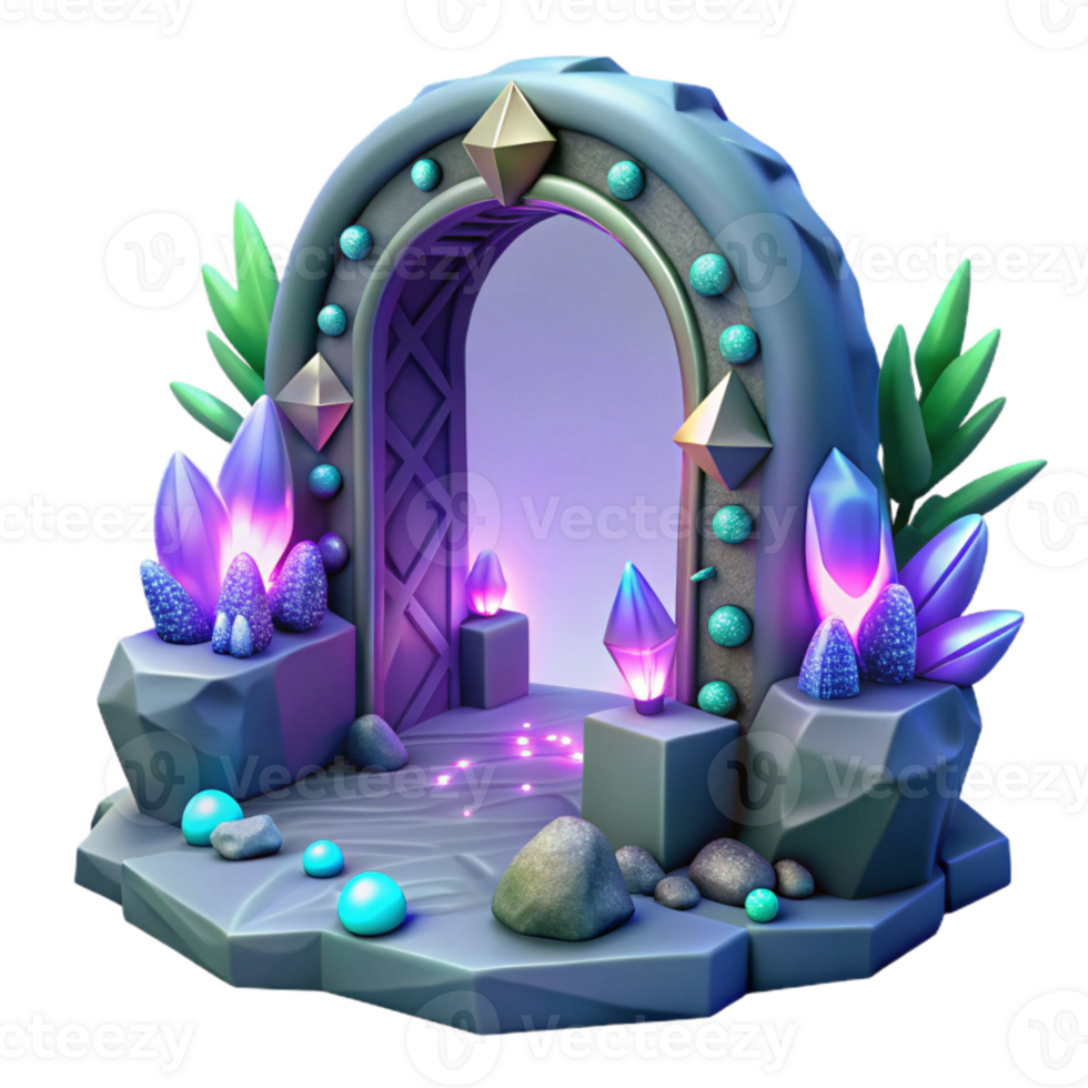 magnificent contemporary Mystical Portal Glowing Frame Transparent for Fantasy Art high quality png
