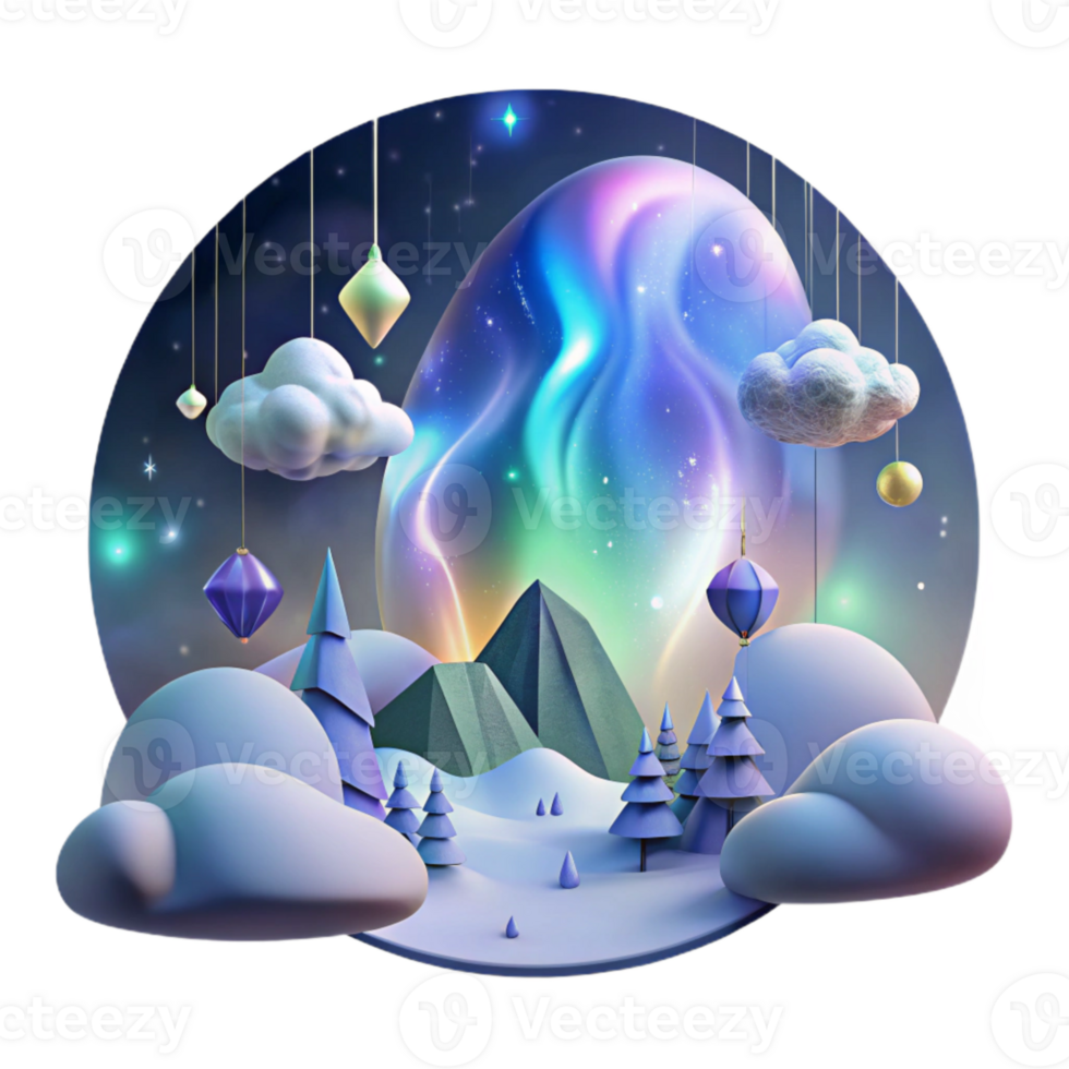 wonderful artistic Mystical Sky Northern Lights Transparent for Aurora Borealis Art high resolution png