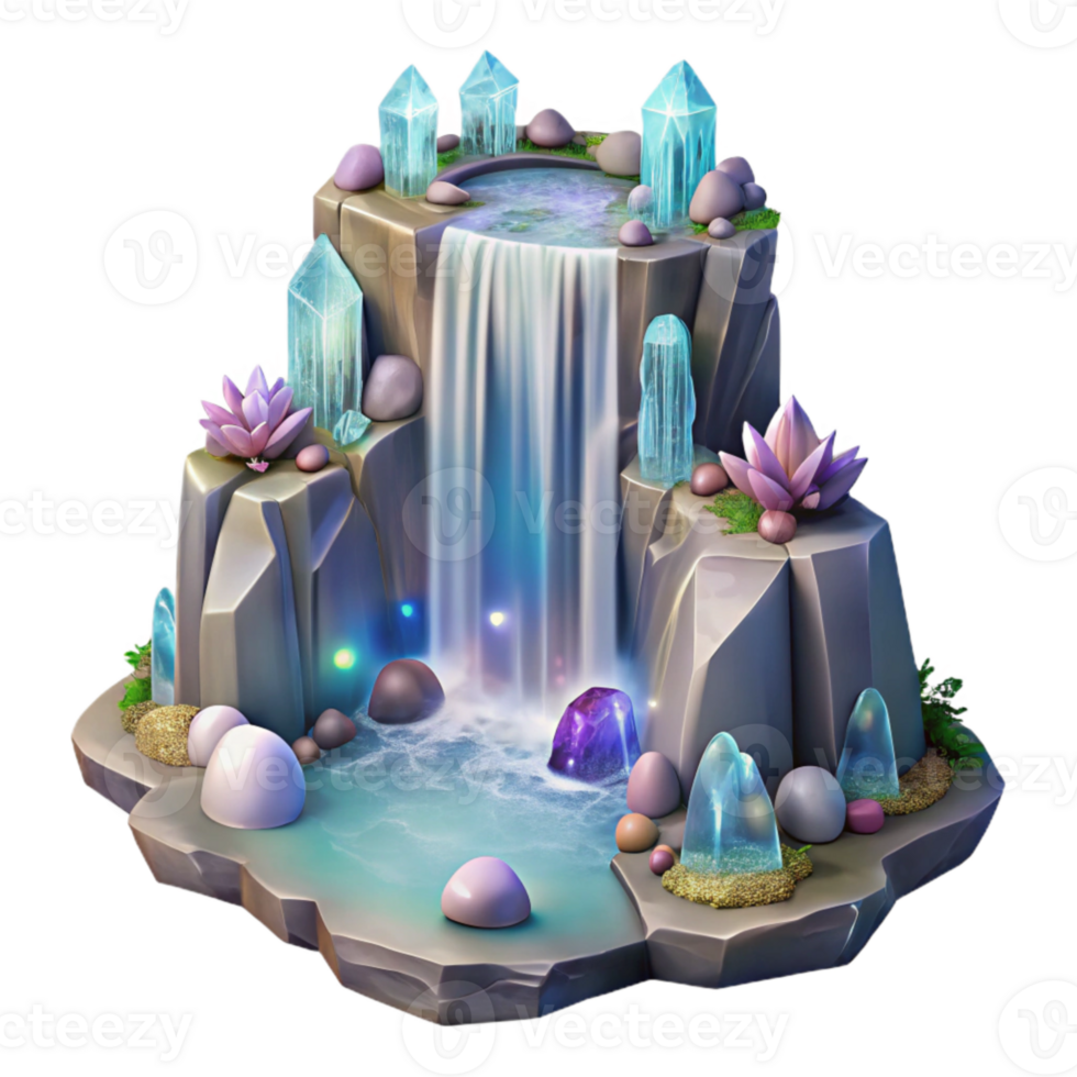 serene classic Mystical Waterfall Cascade Transparent for Nature Backgrounds premium png