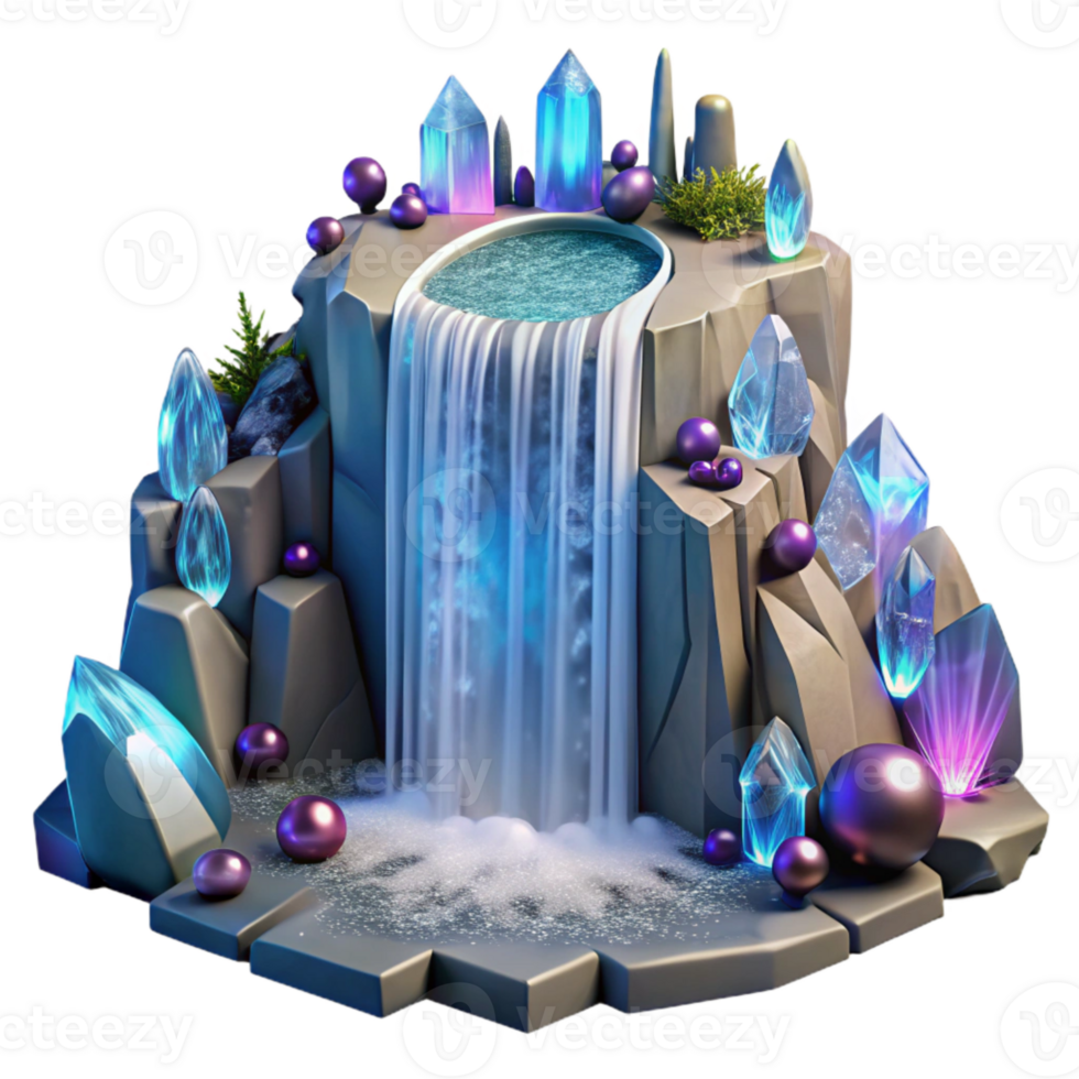 impressive modern Mystical Waterfall Cascade Transparent for Nature Backgrounds high resolution png