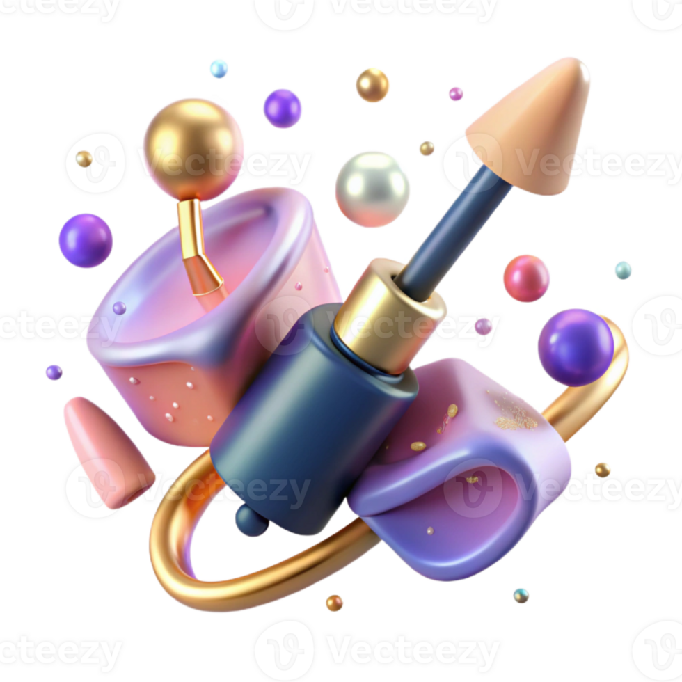 serene vintage Nail Polish Brush Precise Strokes Cutout for Manicure Art high quality png