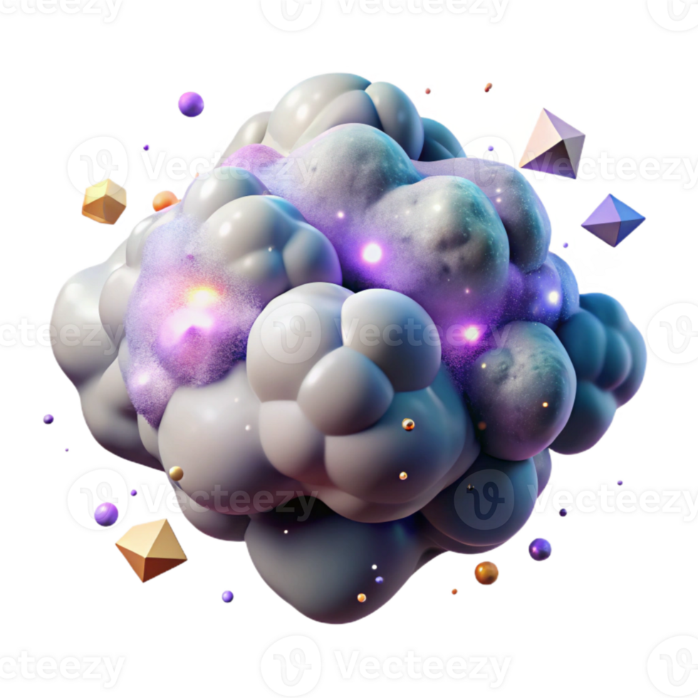 beautiful traditional Nebula Cloud Formation Isolated for Science Presentations premium png