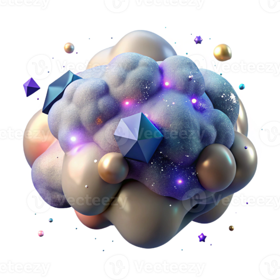 beautiful artistic Nebula Cloud Formation Cutout for Social Media Graphics high quality png