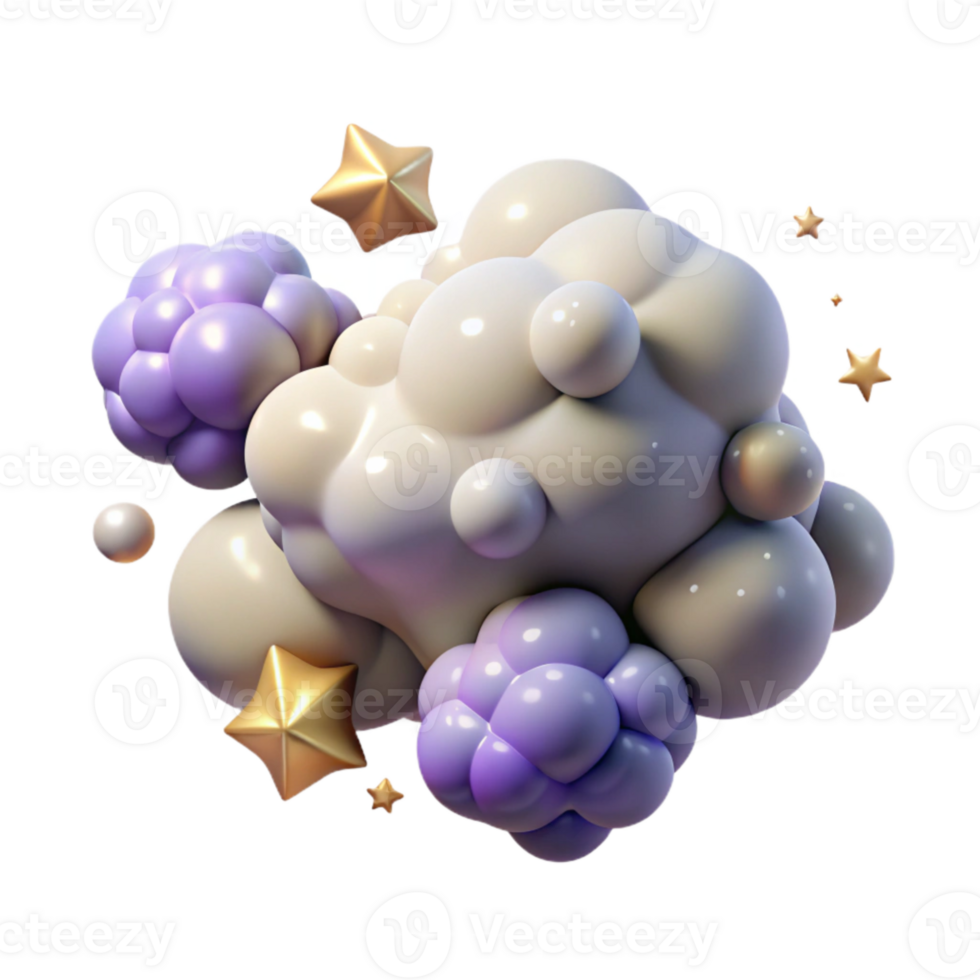 serene artistic Nebula Clouds and Stars Isolated for Science Fiction Graphics premium png