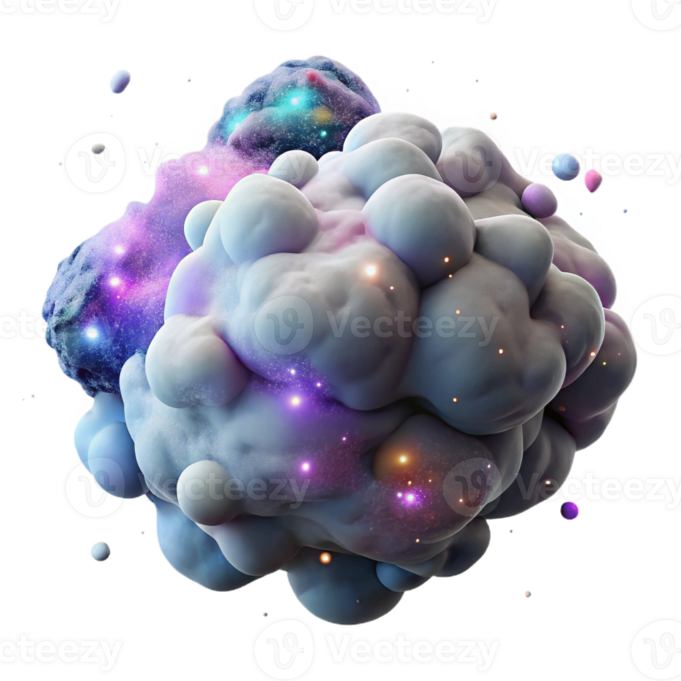 elegant modern Nebula Gas Cloud Formation Isolated for Science Illustrations premium png