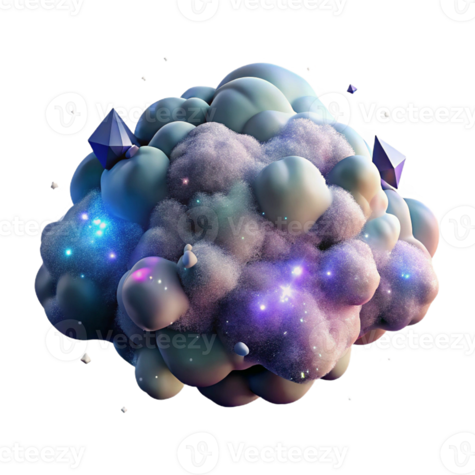serene minimalist Nebula Gas Cloud Transparent for Cosmic Backdrops premium png