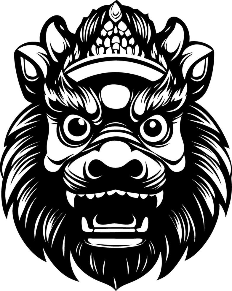 Intricate Lion Head Illustration with Regal Details for Tattoo Designs and Art Projects vector