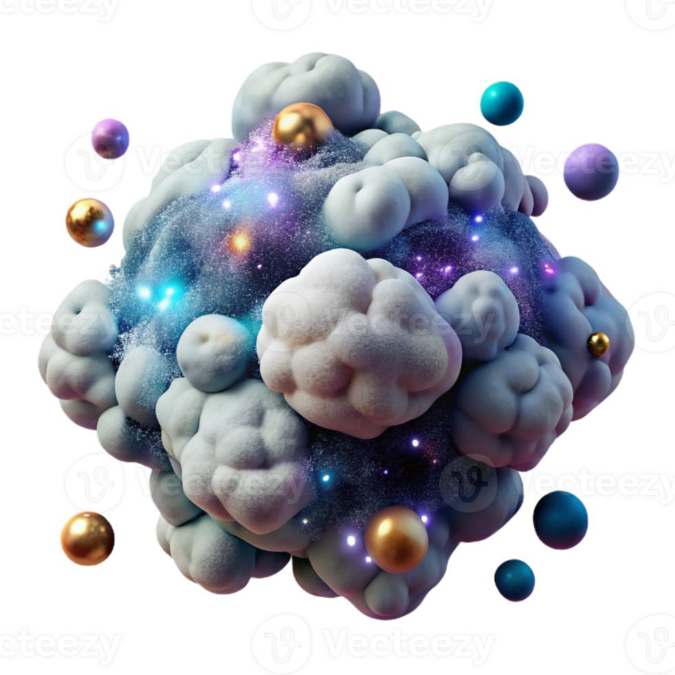 magnificent vintage Nebula Gas Cloud Structure Isolated for Science Visualizations premium png