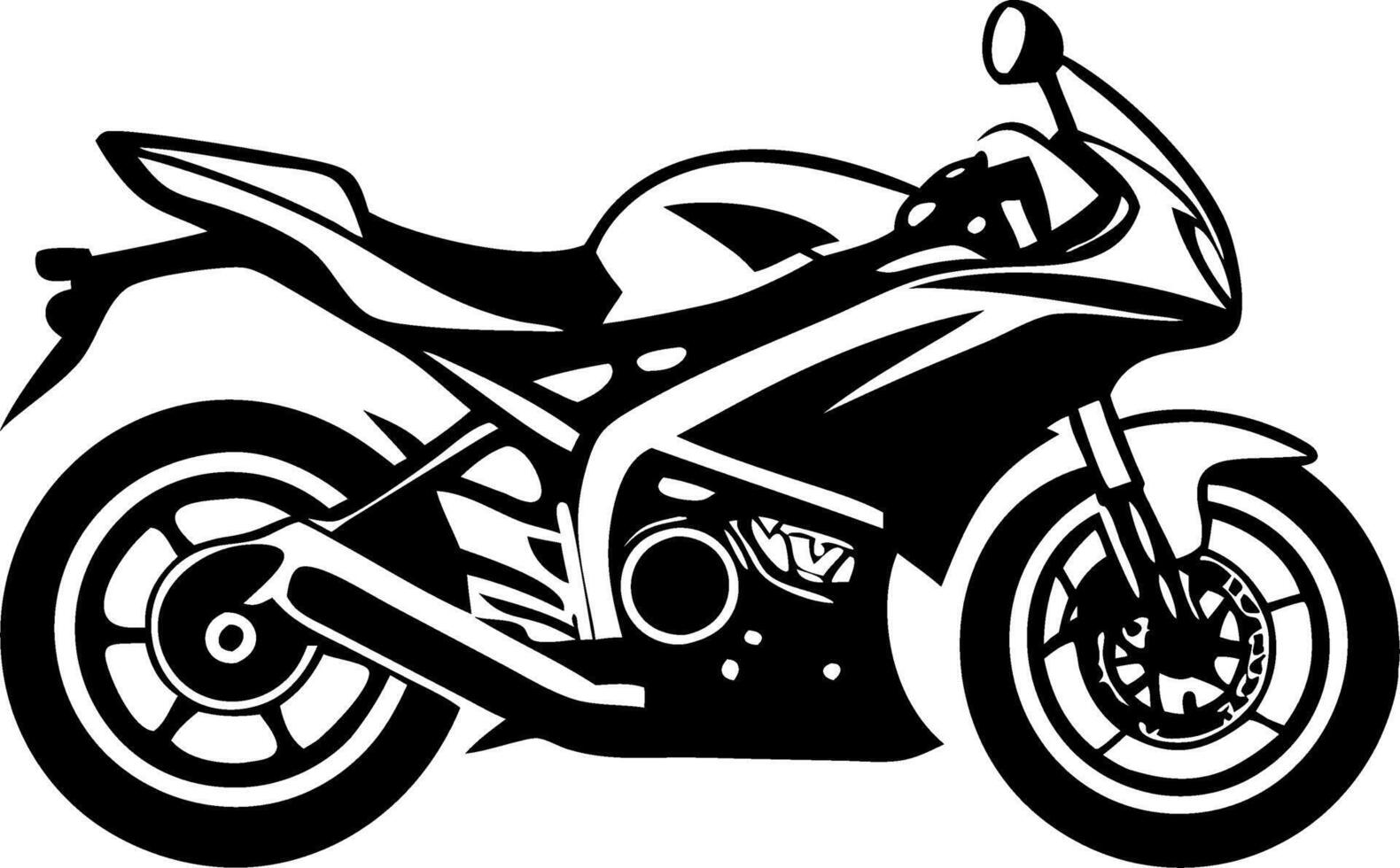 Stylish Sport Motorcycle Design Ideal for Tattoo Art and Graphic Illustrations vector