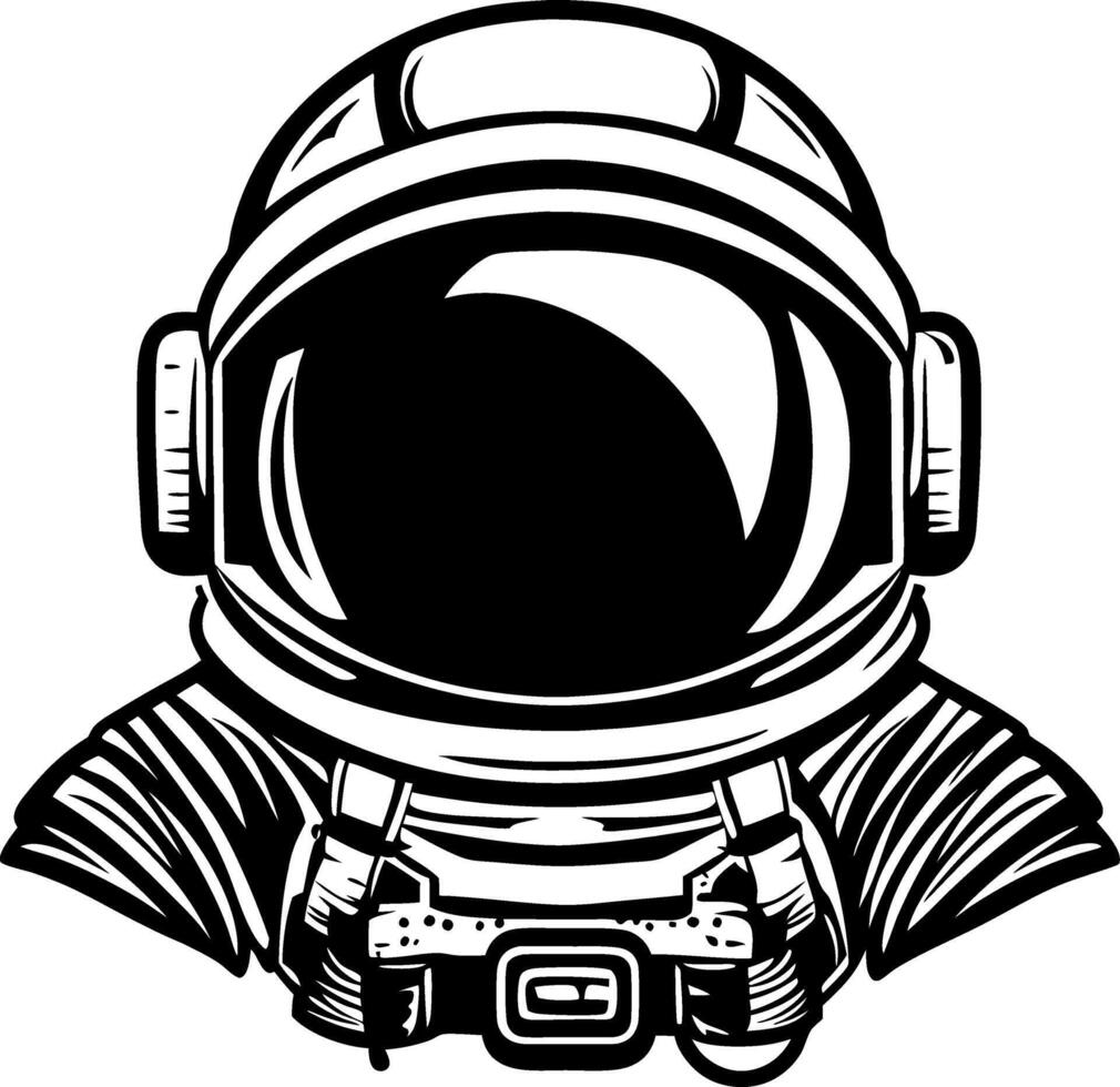 Astronaut Helmet Illustration for Space Adventure Themes and Design Projects vector