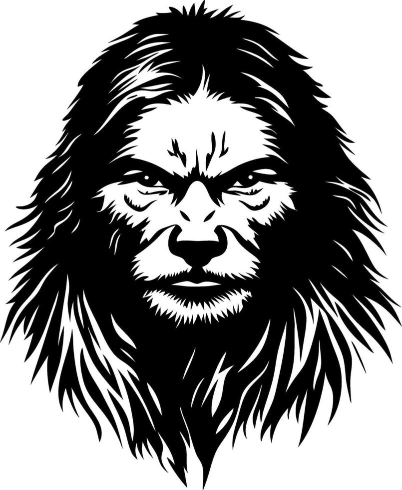 Intricate Lion Face Illustration for Tattoo Designs and Coloring Books vector