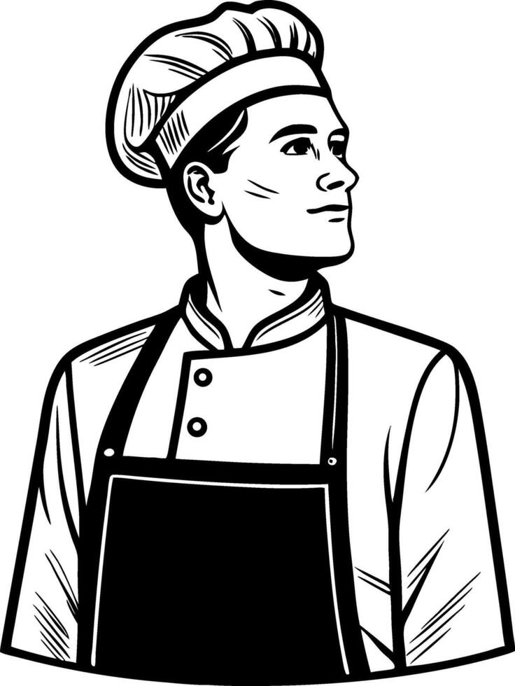 Chef Character Illustration for Culinary Art Design and Food Industry Applications vector