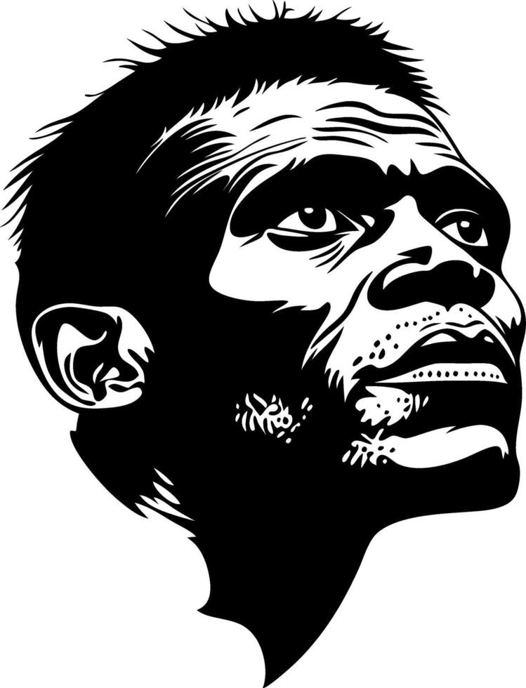 Intense Profile Portrait of a Thoughtful Man for T-Shirt Design or Tattoo Inspiration vector