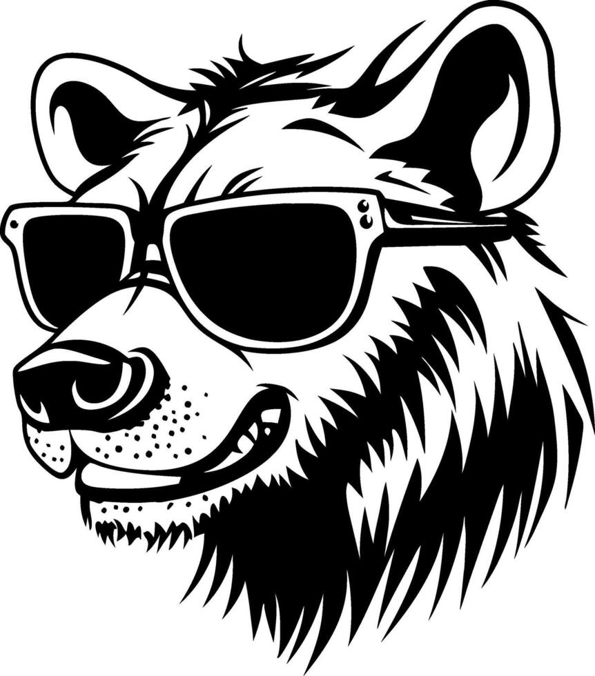 Cool Bear Wearing Sunglasses Illustration for Graphic Design and T-Shirt Prints vector