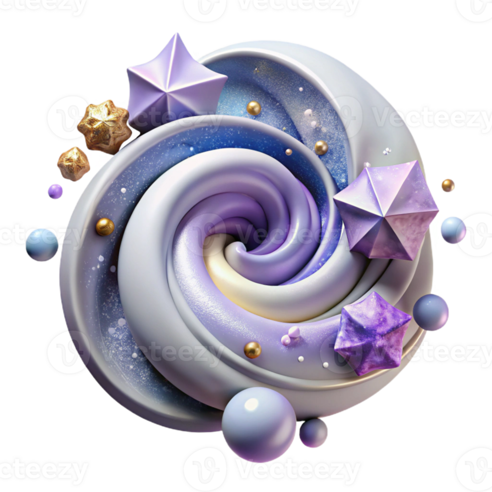 dramatic abstract Nebula Swirls Cutout for Digital Scrapbooking detailed png