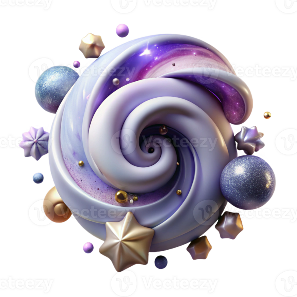 vibrant creative Nebula Swirls Cutout for Digital Scrapbooking original png