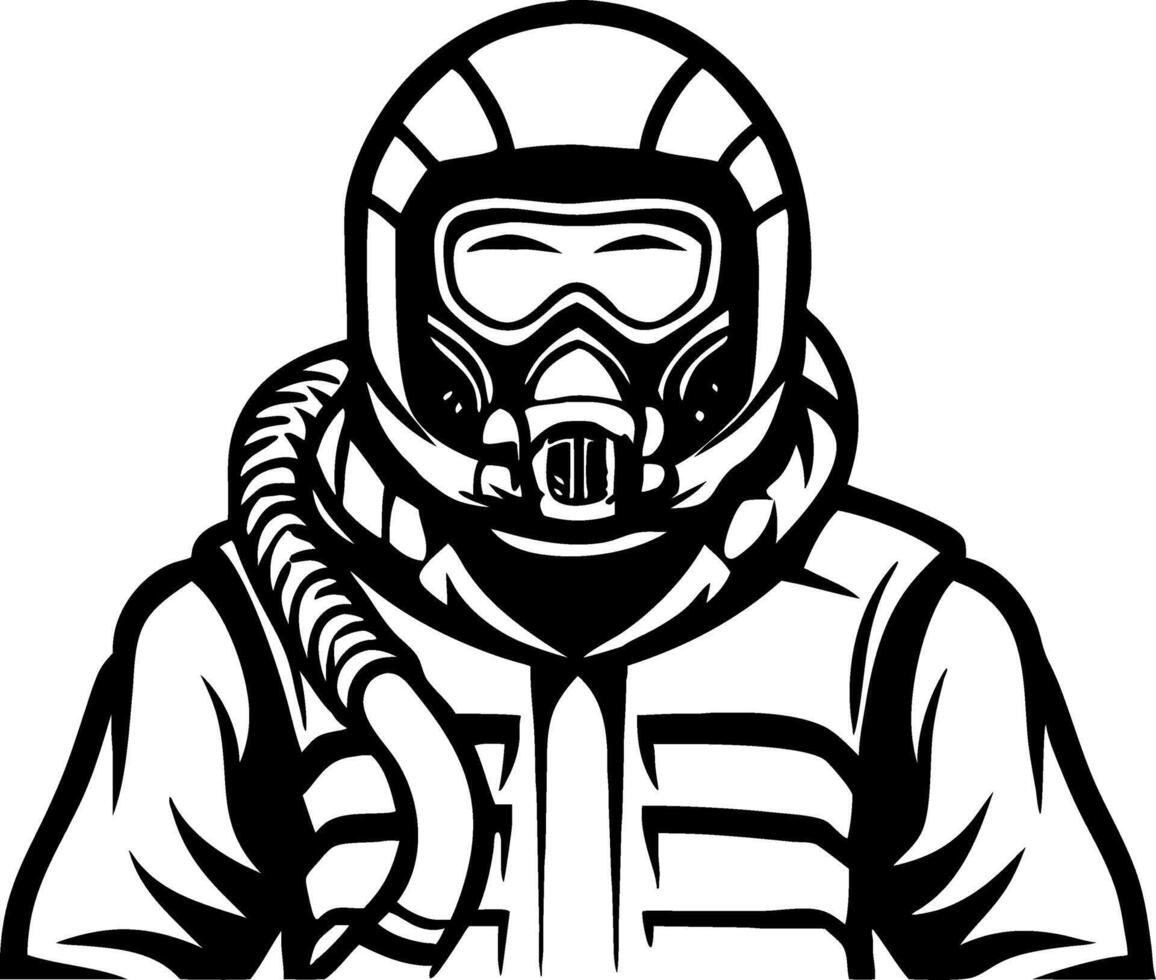 Stylized Pilot with Helmet and Oxygen Mask Art for Aviation Enthusiast Designs vector