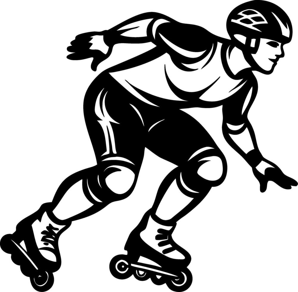 Dynamic Roller Skater Performing Thrilling Skate Move for Sports Illustration Design vector
