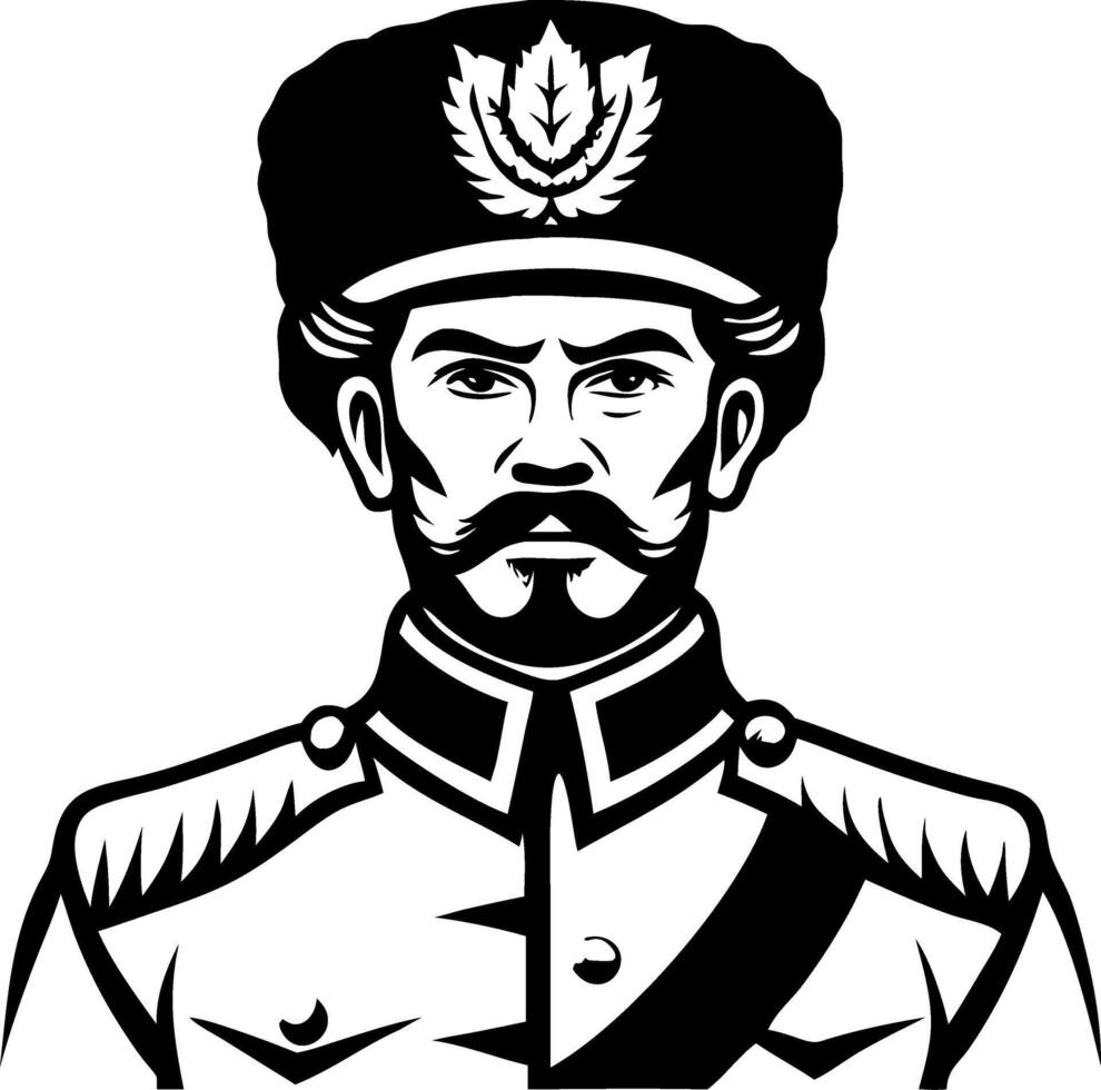 Imperial Soldier Art Featuring Detailed Historical Military Uniform and Stalwart Expression vector