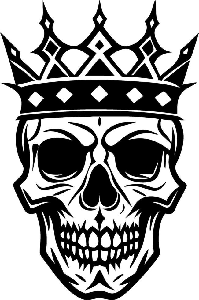 Crowned Skull Graphic Design for Tattoo Art and Unique Merchandise vector