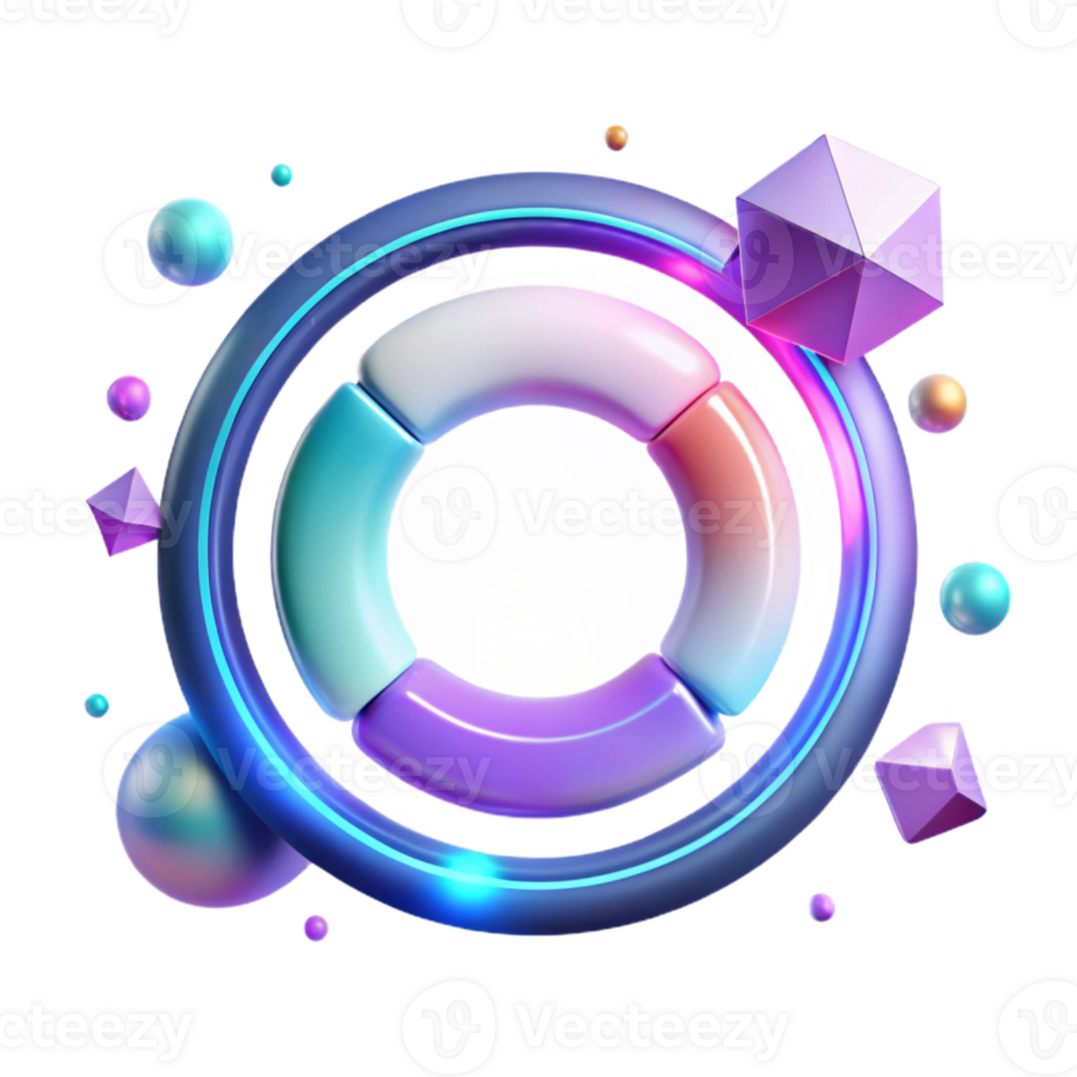 magnificent vintage Neon Circle Loading Animation Cutout for App Design original png