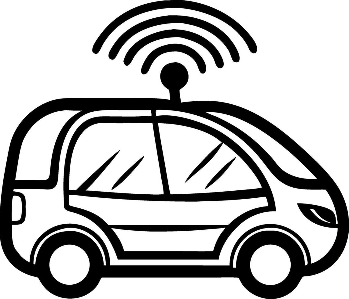 Smart Connected Car Illustrating Future Automotive Technology and Transportation Innovation vector