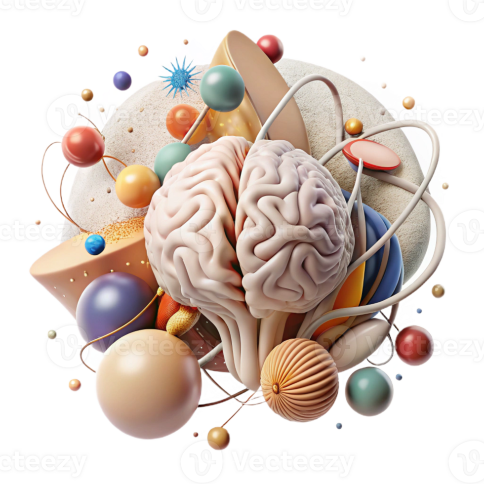 serene creative Nervous System Brain Spinal Cord Isolated for Neuroscience Research high quality png