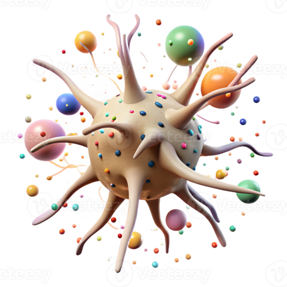 impressive rustic Nervous System Neuron Diagram Isolated for Neuroscience Studies high quality png