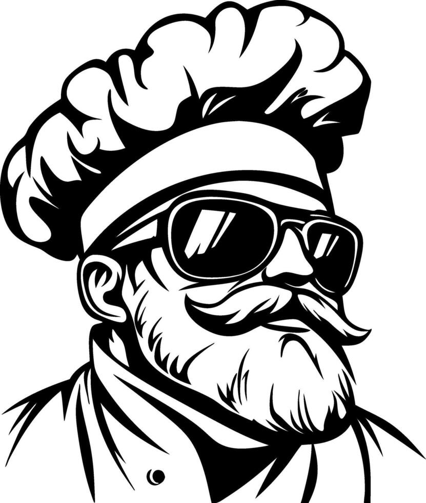 Cool Chef with Sunglasses Design for Culinary Themed Products and Merchandise vector