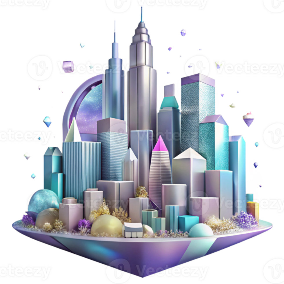 serene artistic New York City Skyline Silhouette Transparent Background high resolution png