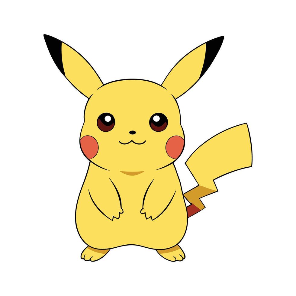 Charming Pika Animal on White Background. vector