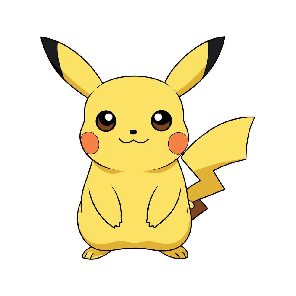 Pika Animal on White Background Dynamic Design. vector