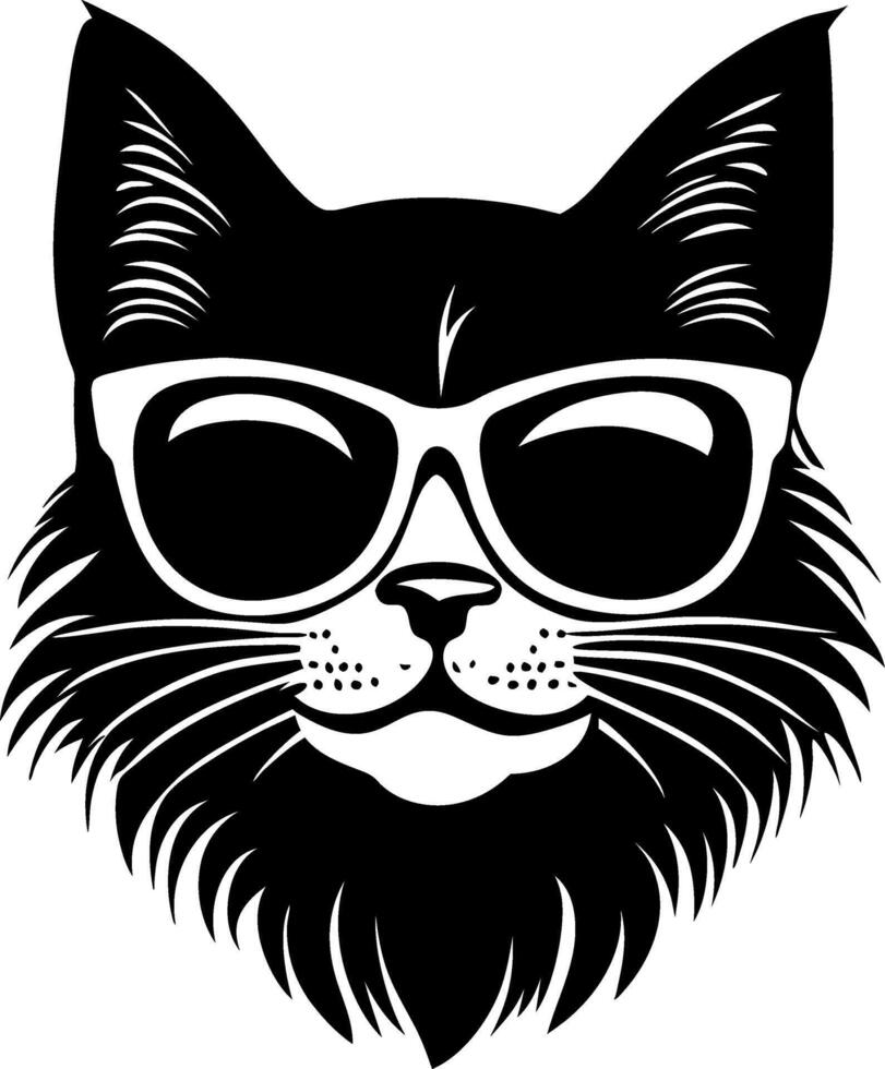 Cool Cat Design with Sunglasses Perfect for T-Shirts Stickers and Tattoo Ideas vector