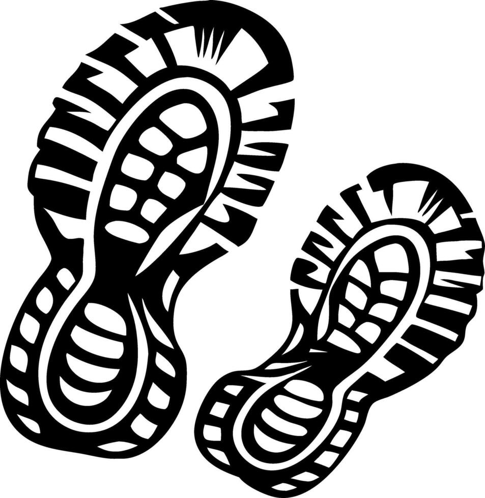 Detailed Footprint Design Perfect for Custom Tattoos and Coloring Books vector