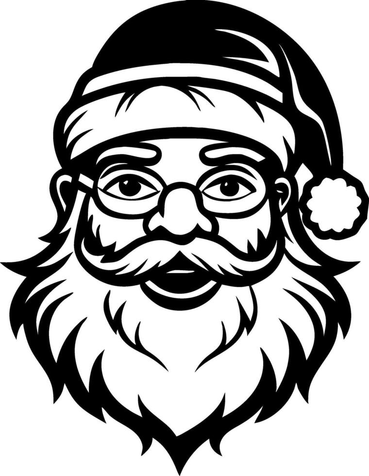 Cheerful Santa Claus Head Design for Holiday Decorations Gifts and Crafts vector