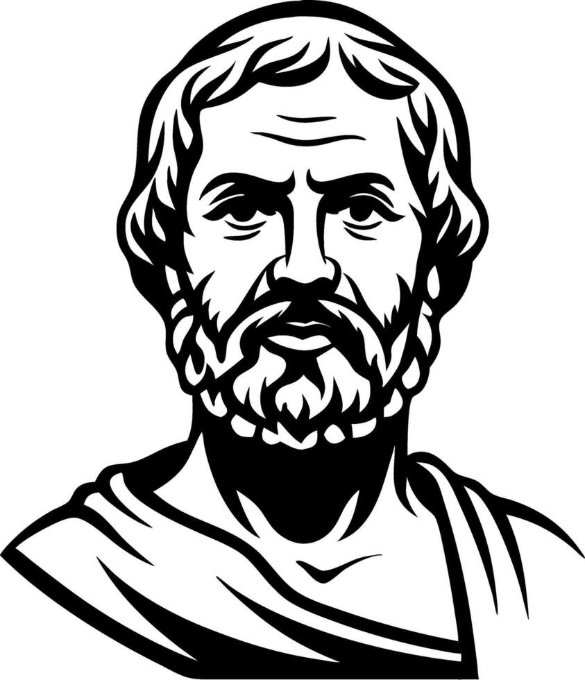 Philosopher Portrait Illustration for Educational and Artistic Uses vector