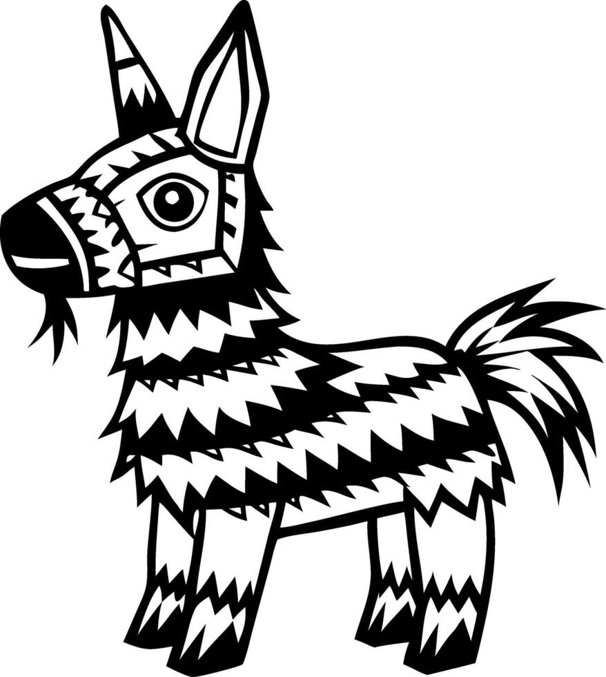Colorful Cartoon Style Donkey Pinata Character for Celebrations and Festivities vector