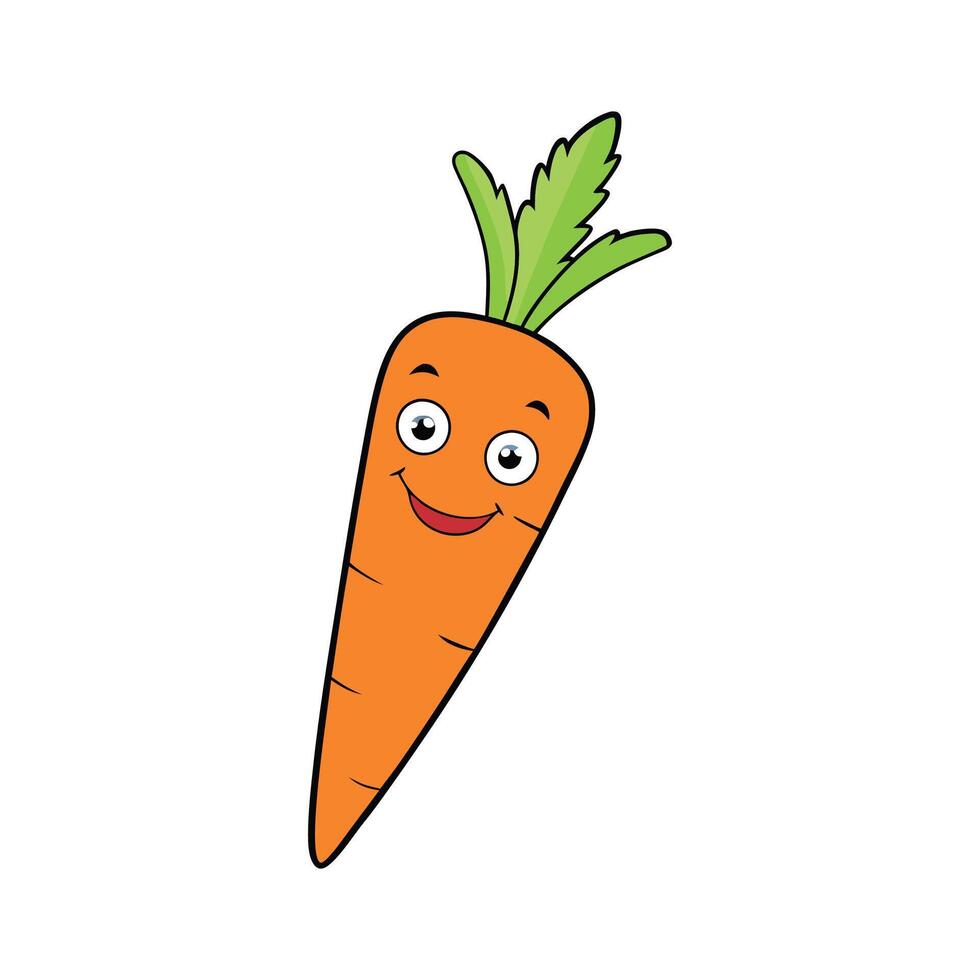Stylized Nantes Carrot on White Background vector