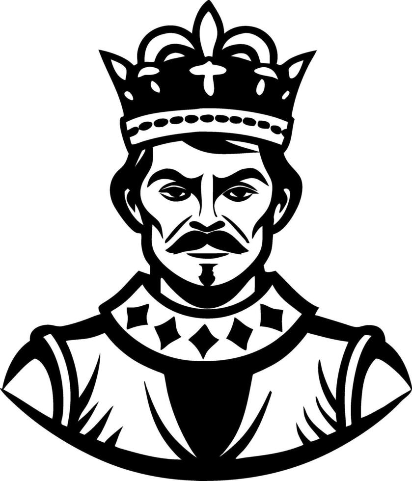 Regal King Portrait Illustration for Tattoo Design and Merchandising vector