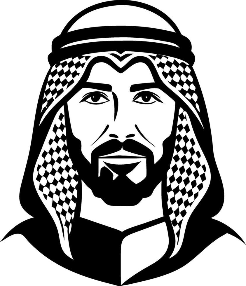 Elegant Middle Eastern Man in Traditional Attire Art for Cultural Illustrations vector