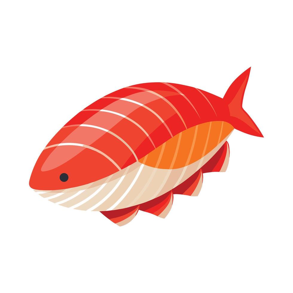 Charming Design of Flotsam Fish. vector